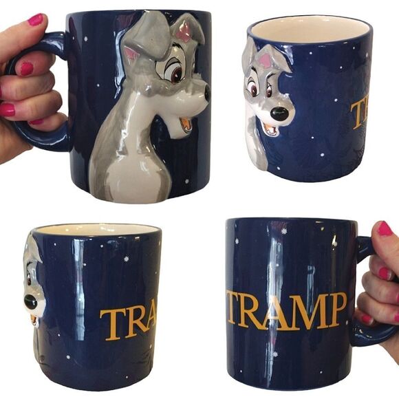 Disney Lady And The Tramp 3D Ceramic Mug NWOT - Picture 4 of 14
